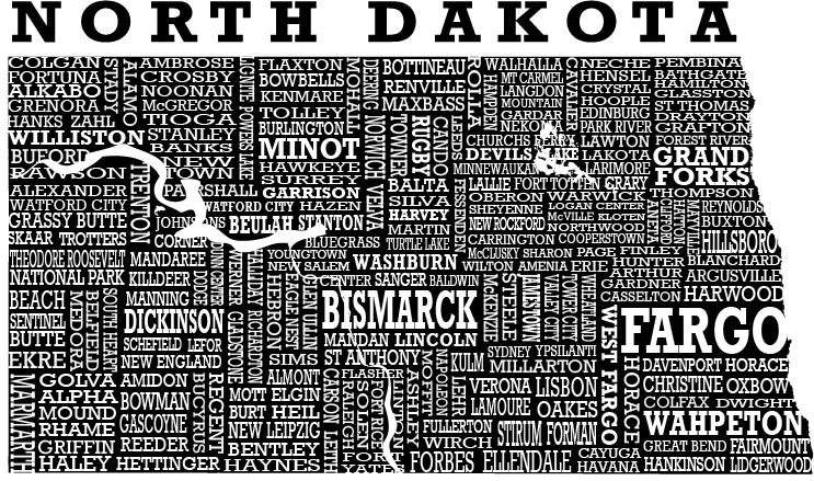 Hometown North Dakota Short Sleeve Tee Shirt-Crew Neck/V-neck - Dark Grey Heather