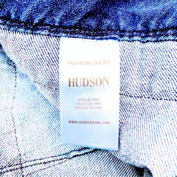 Hudson Belted Paperbag Denim Shorts In Heatwave 31