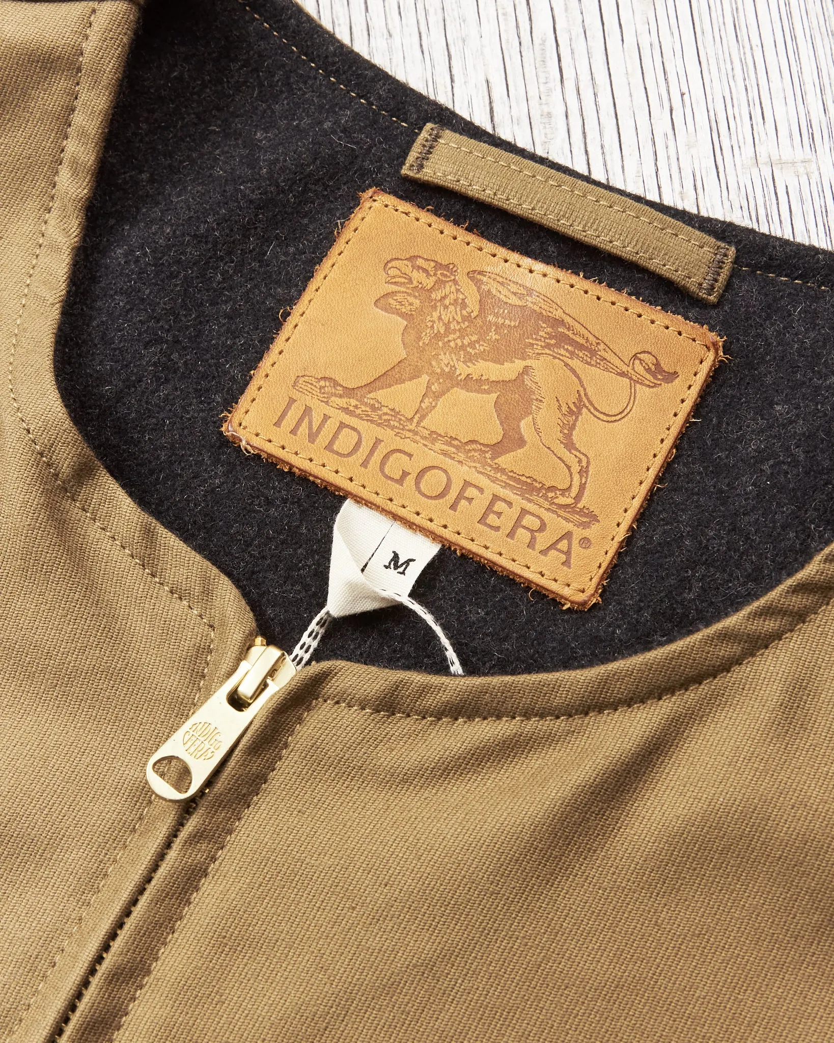 Indigofera Iconic Vest Bedford Cord Dark Beige