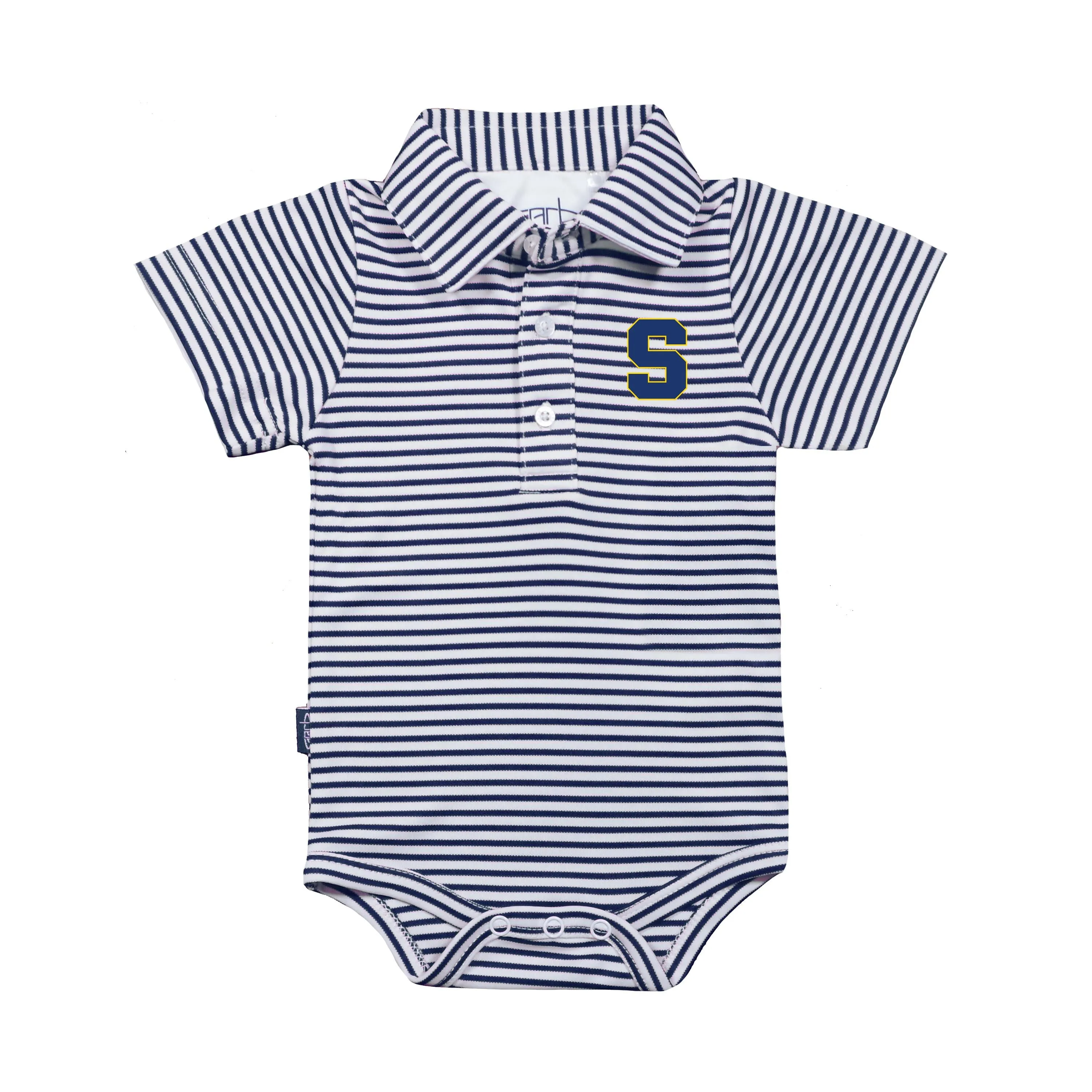 Infant Striped Polo Onesie