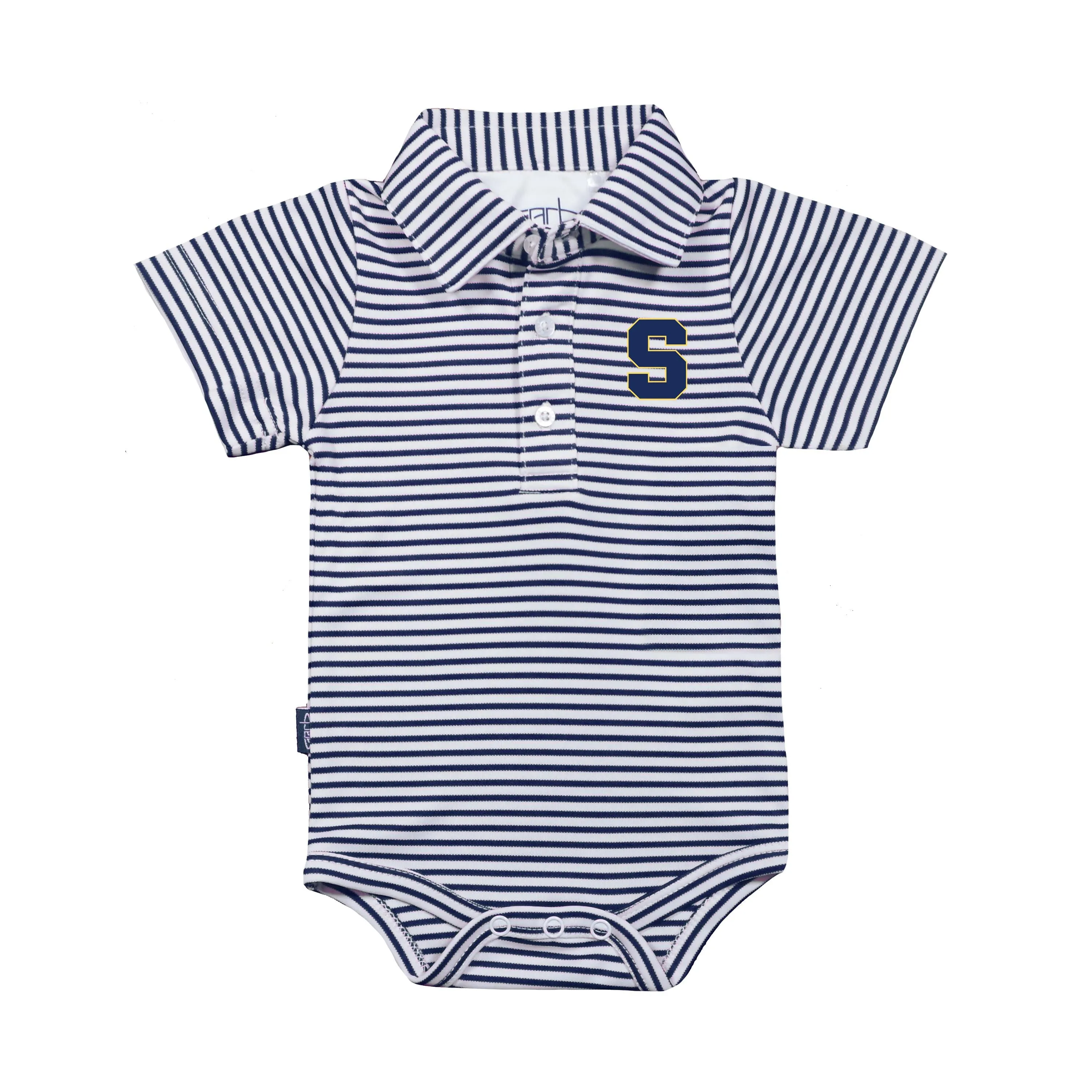 Infant Striped Polo Onesie