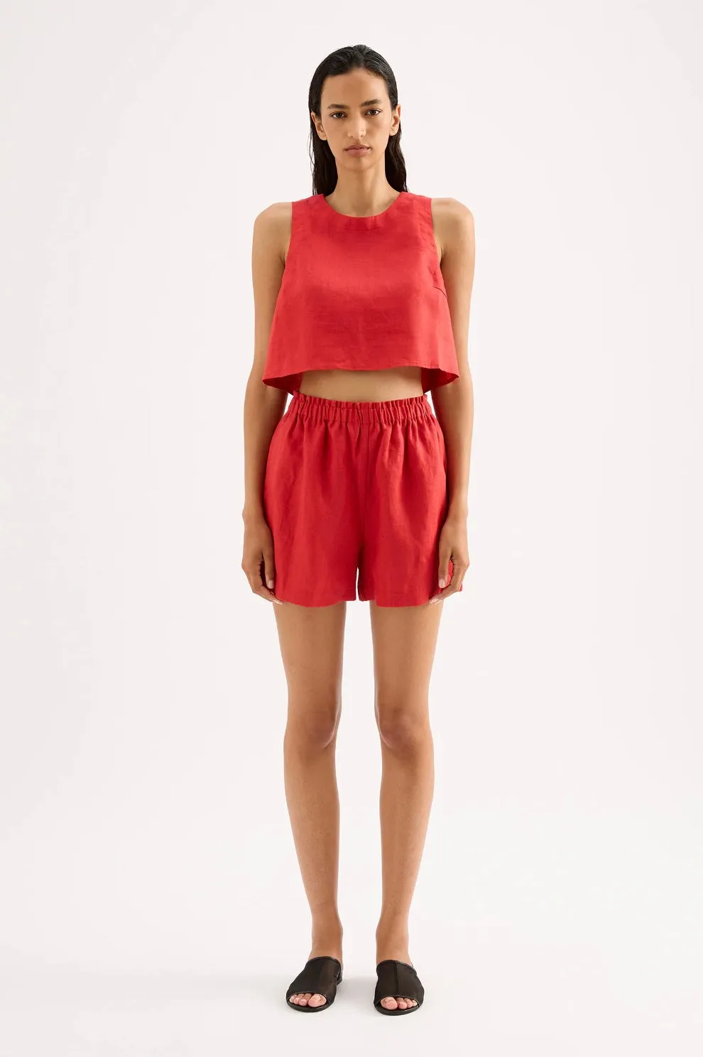Ingrid Linen Short CHILLI