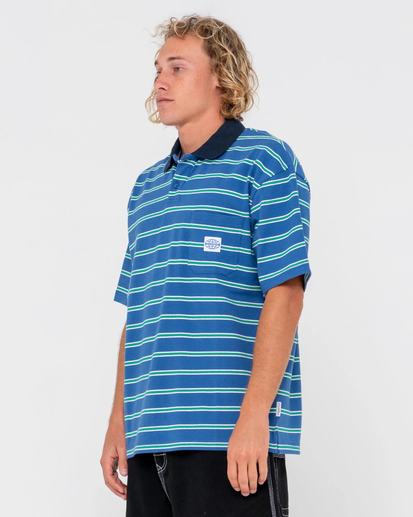 Inspectah Deck Oversized Striped Polo