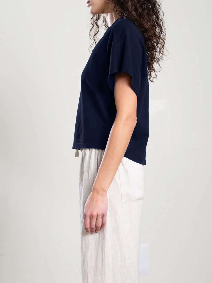 Iris Tee in Supima Slub - Midnight