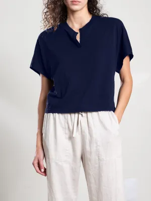 Iris Tee in Supima Slub - Midnight