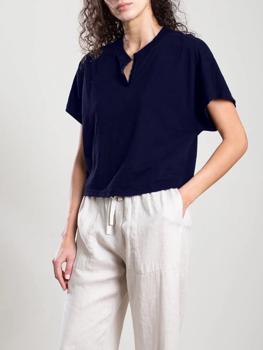 Iris Tee in Supima Slub - Midnight
