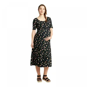 Isabel Maternity by Ingrid & Isabel Elbow Sleeve Tiered Knit Midi Dress