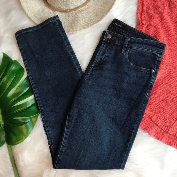 J Brand High Waisted Blue Straight Leg Jeans
