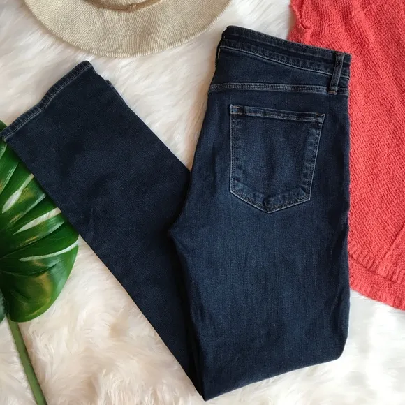 J Brand High Waisted Blue Straight Leg Jeans