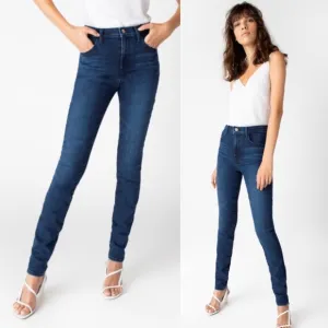 J Brand High Waisted Blue Straight Leg Jeans
