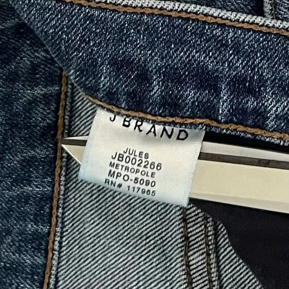 J Brand Jules High Rise Straight Leg Ankle Jeans In Metropole Sustainable 28