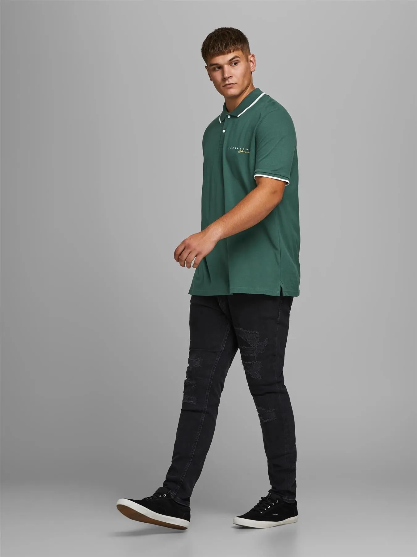 Jack & Jones Men's Plus Size Cotton Short Sleeve Pique Polo US1L-US6XL, 2 Colours