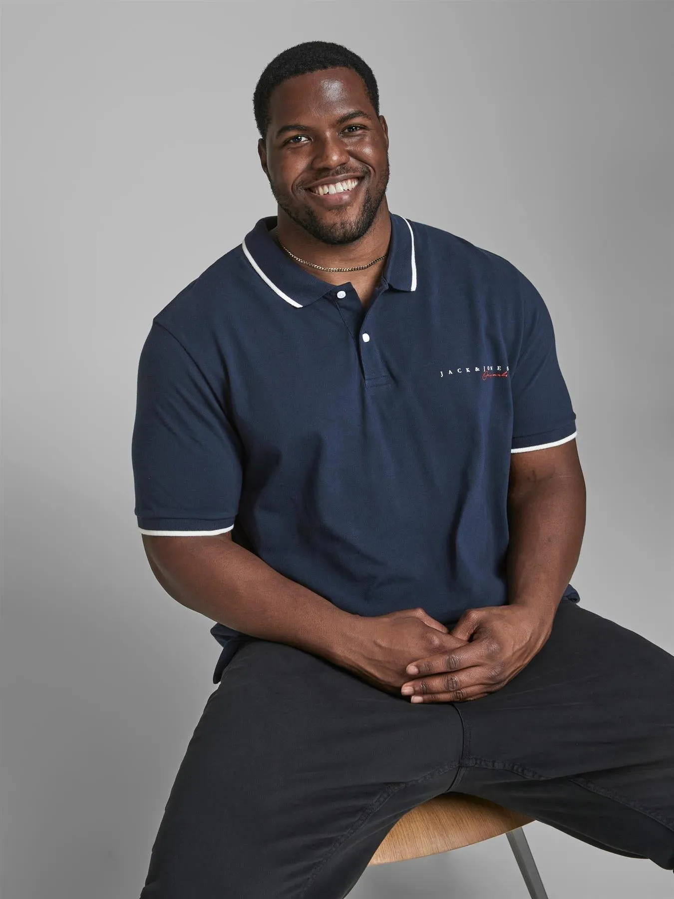 Jack & Jones Men's Plus Size Cotton Short Sleeve Pique Polo US1L-US6XL, 2 Colours