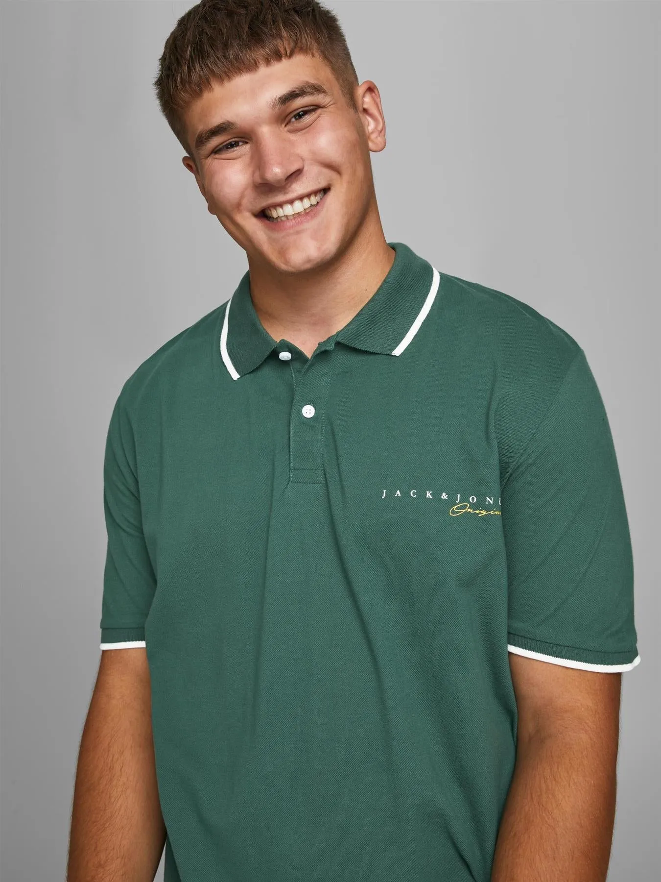 Jack & Jones Men's Plus Size Cotton Short Sleeve Pique Polo US1L-US6XL, 2 Colours