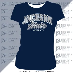 Jackson St. | Univ. ARCH Navy Ladies Tees -Z-