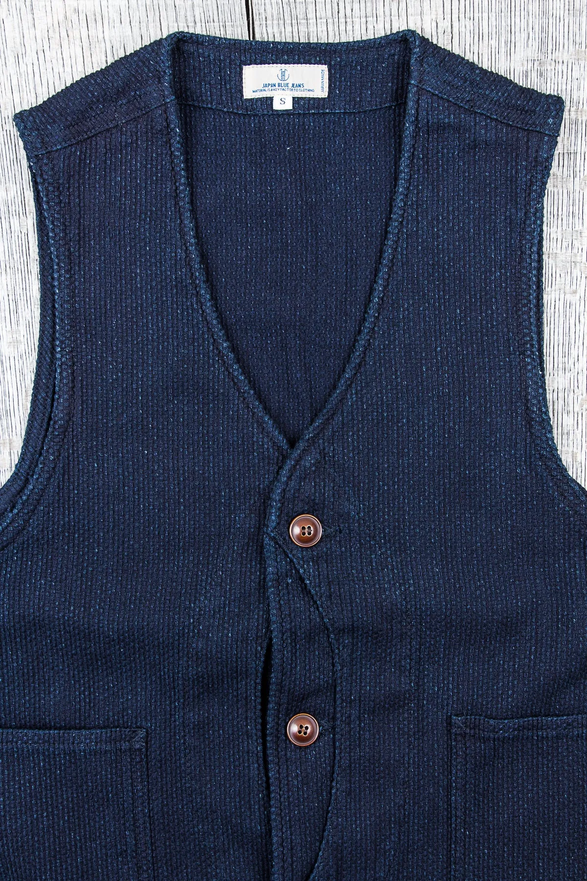 Japan Blue Sashiko Hunting Vest