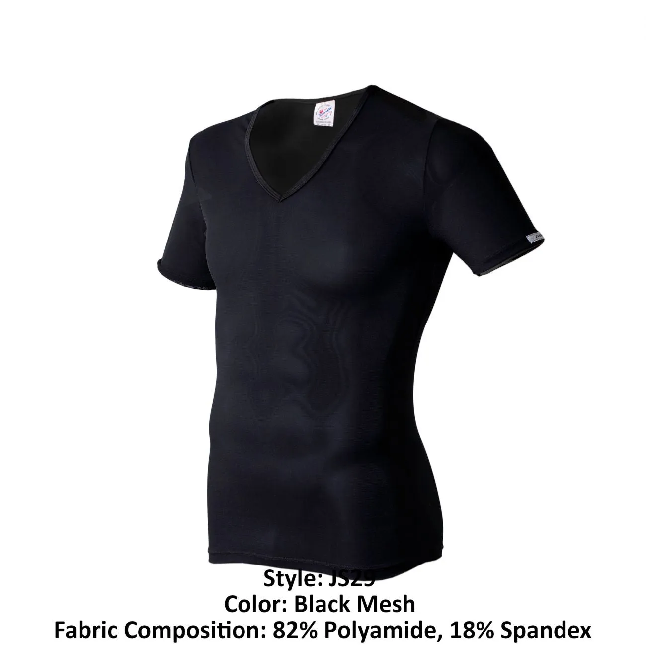 Joe Snyder JS29 V Neck Tank Top Black Mesh