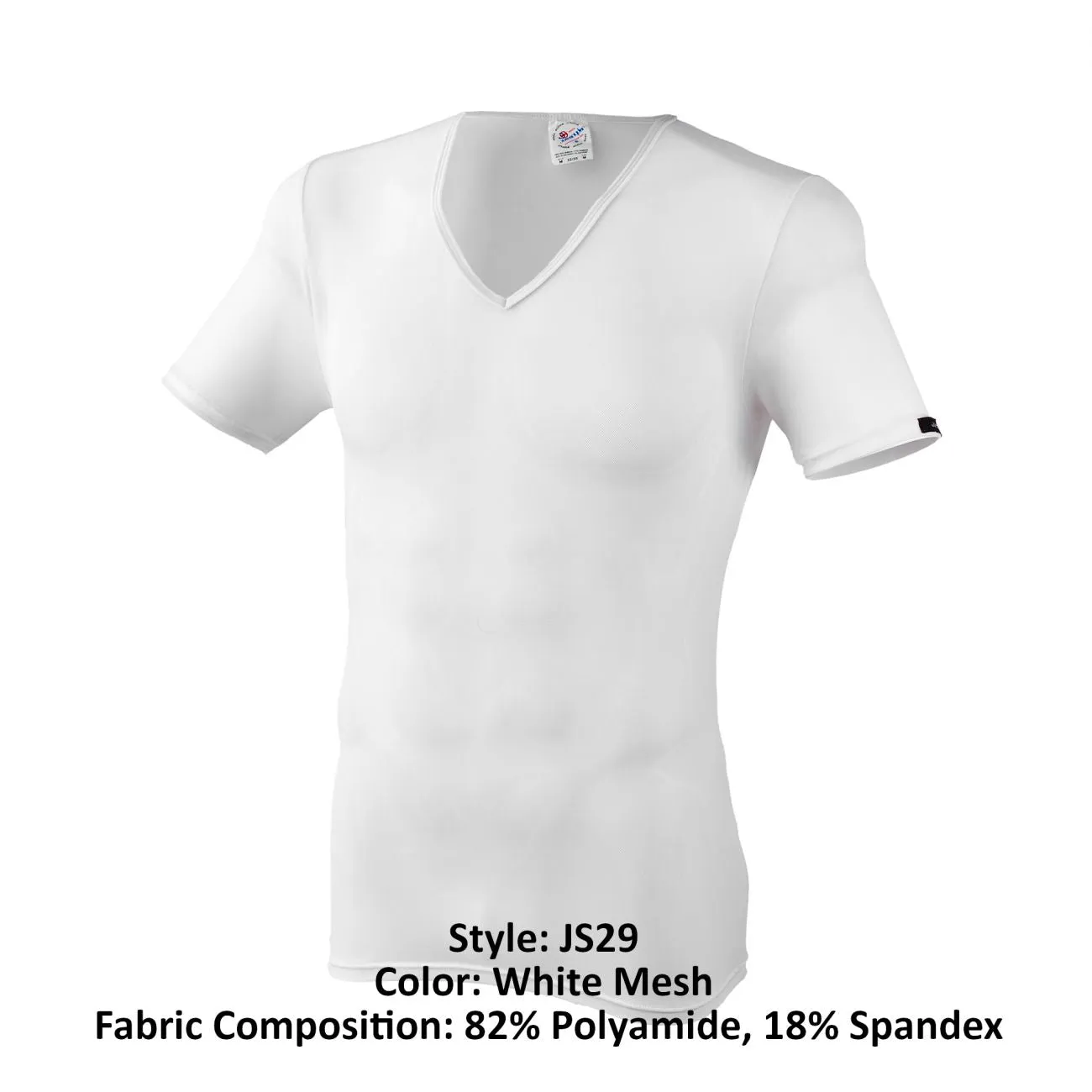 Joe Snyder JS29 V Neck Tank Top White Mesh