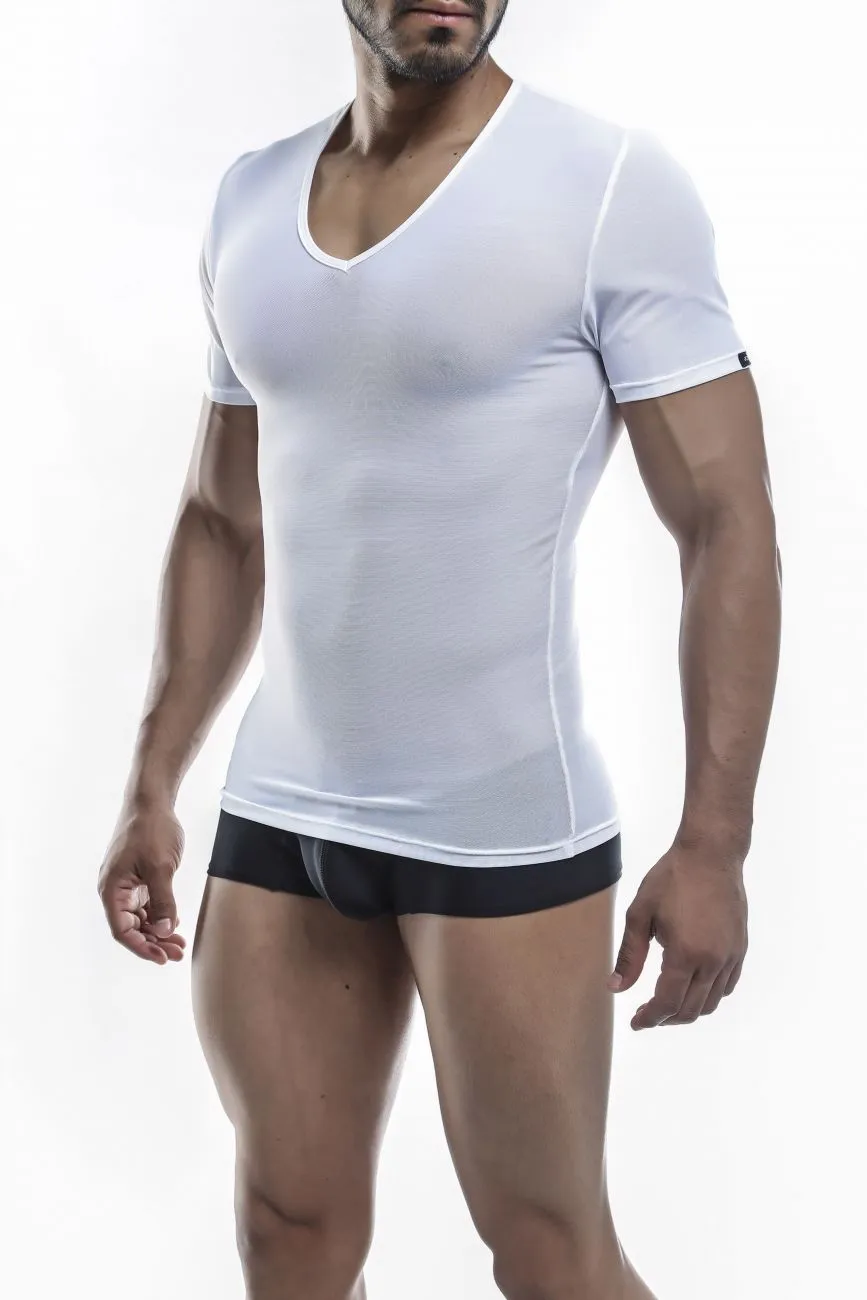 Joe Snyder JS29 V Neck Tank Top White Mesh