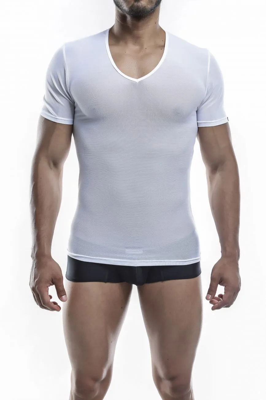Joe Snyder JS29 V Neck Tank Top White Mesh