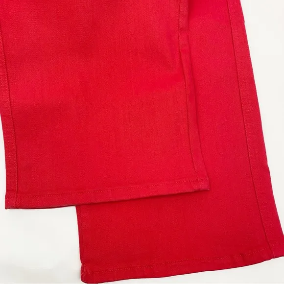 Judy Blue 90’s High Rise Straight Leg Garment Dyed Jeans Red