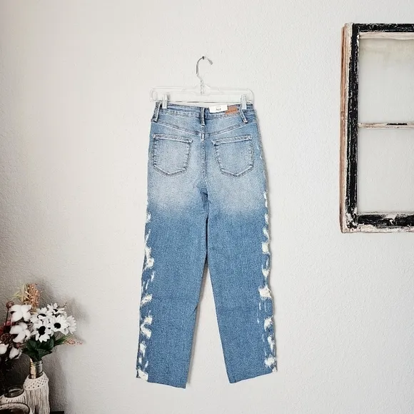 Judy Blue High Rise Straight Cropped Jeans Size 3/26 Women's 4/6 Rare Unique