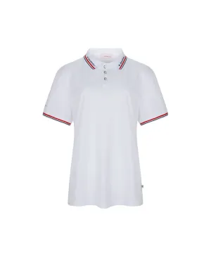 KANDINI Jacquard Collar Pique T-Shirt - White