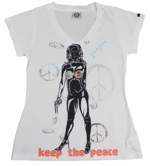 Keep the Peace : Women's V-Neck Tee