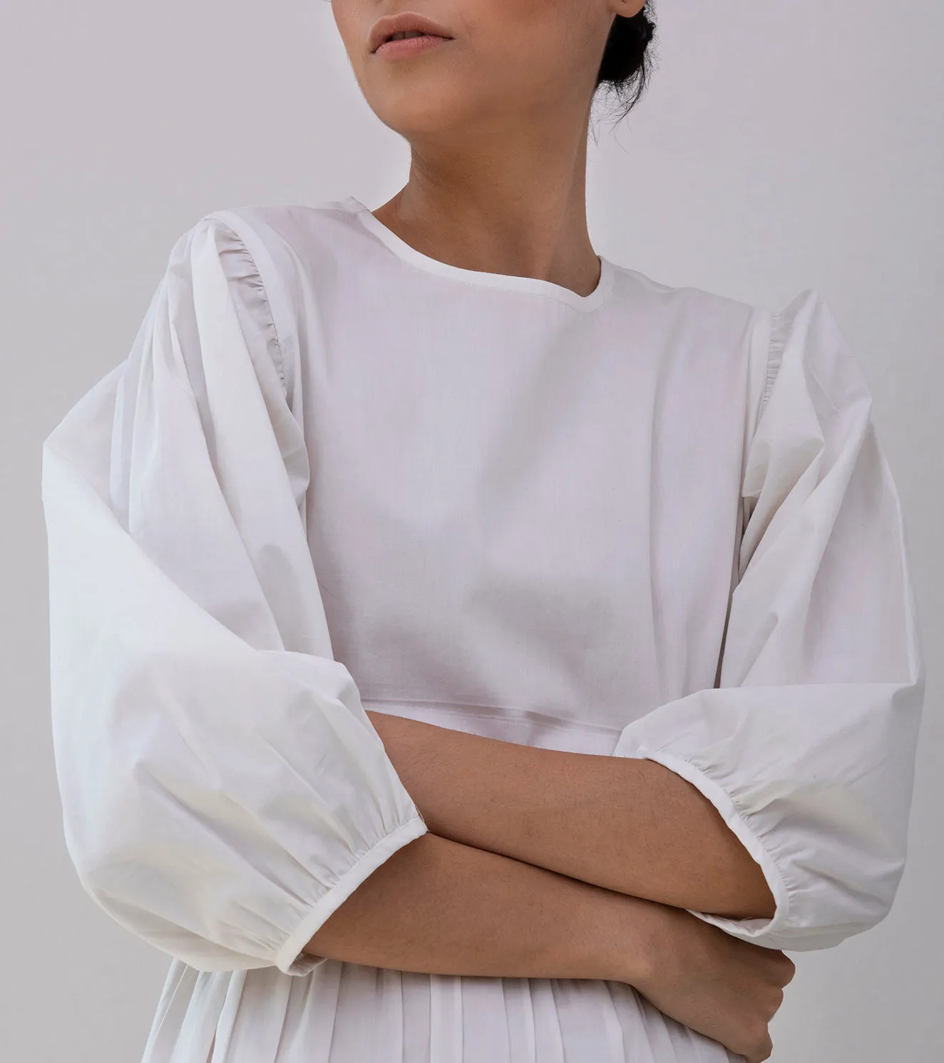 Khara Kapas Tuberose Tiered Dress