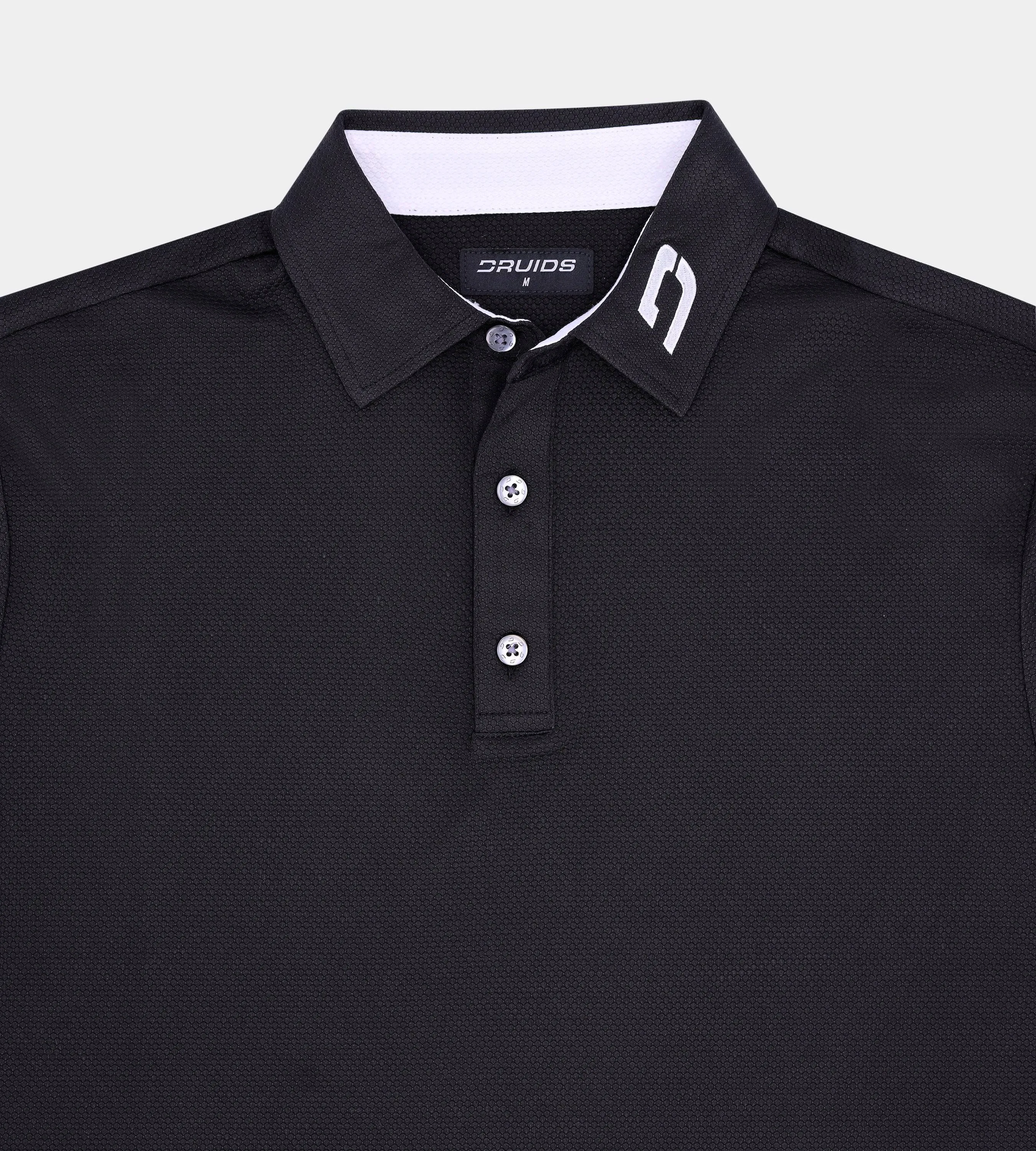 KIDS HONEYCOMB POLO - BLACK