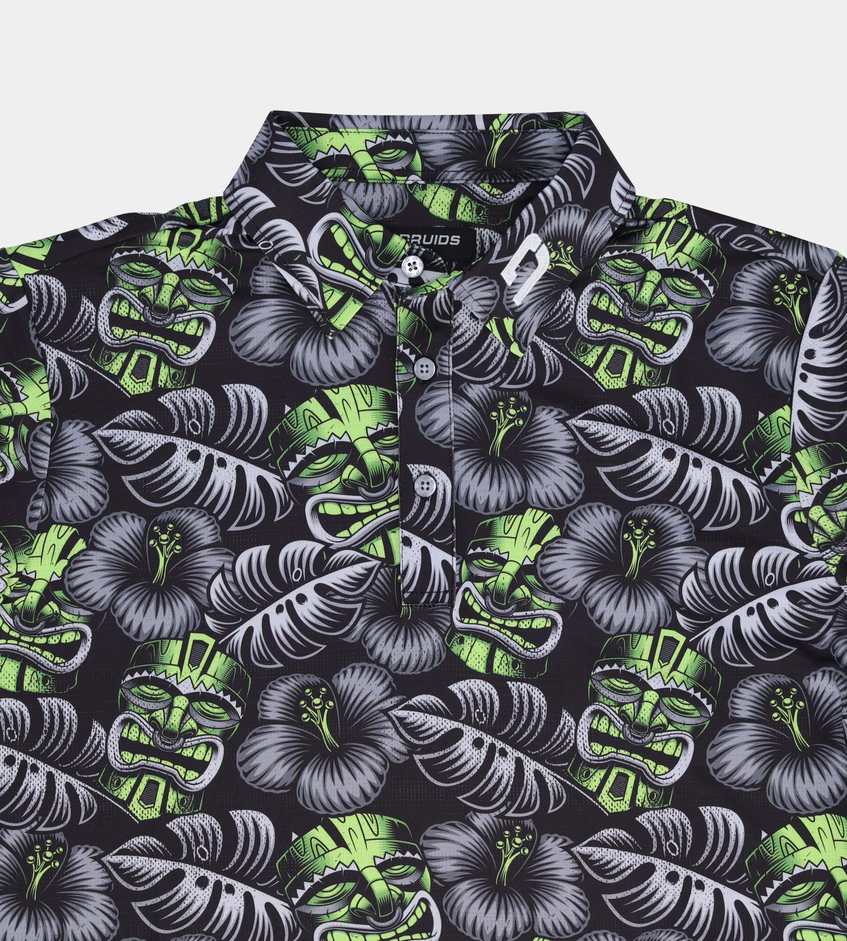 KIDS TIKI POLO - BLACK/LIME