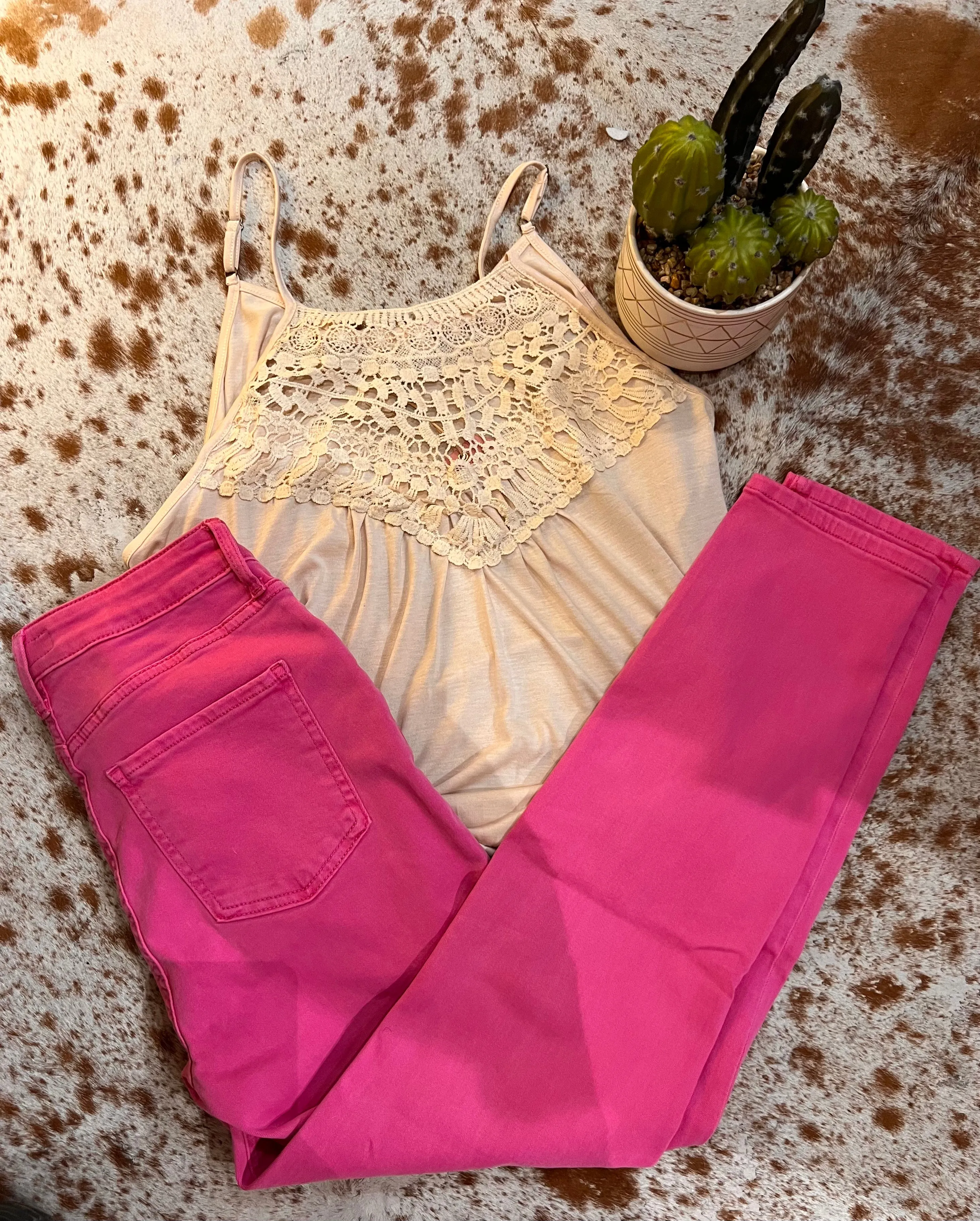 Kut From the Kloth Rosy Pink Naomi High Rise Ankle Straight FAB AB