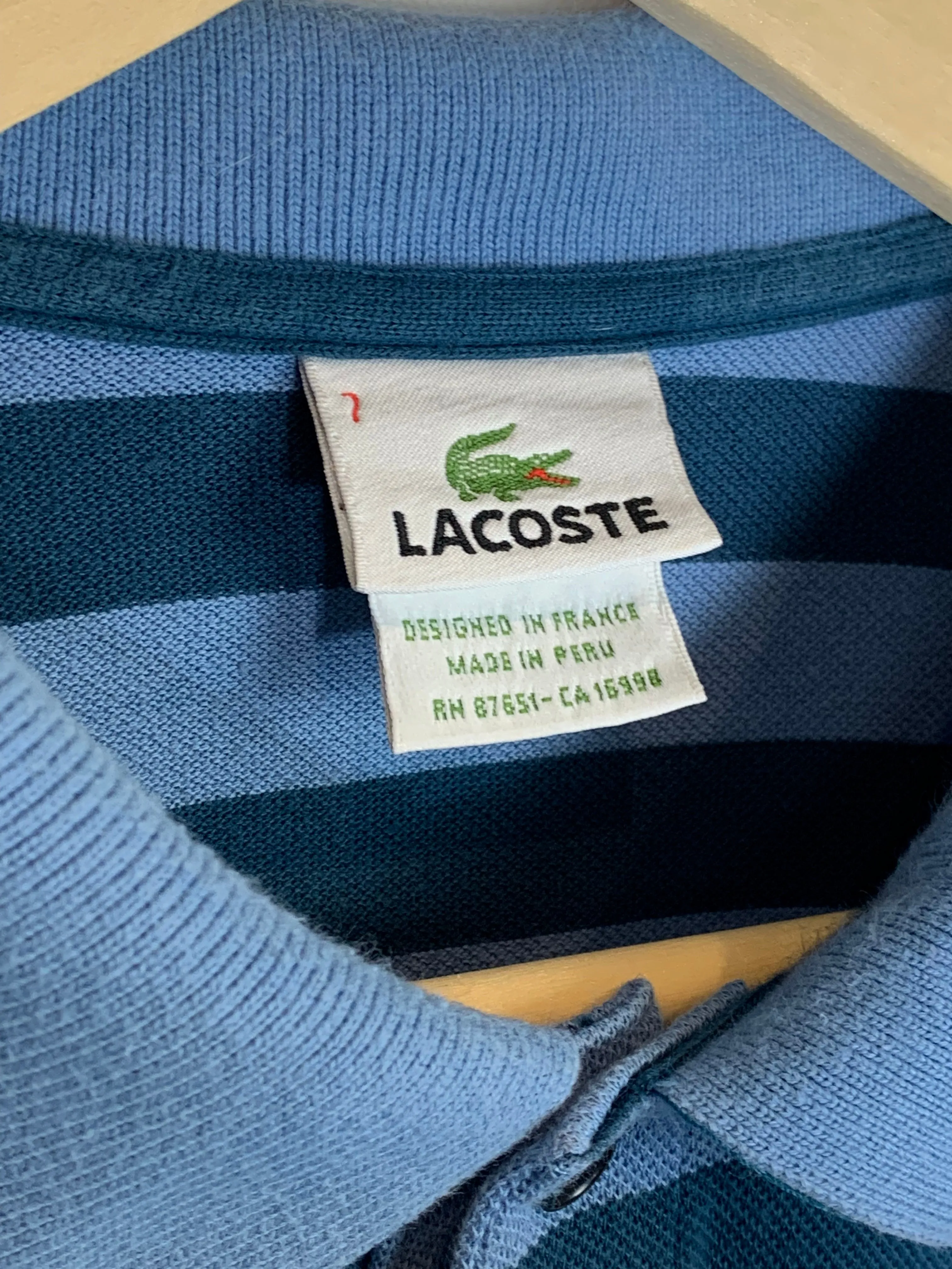 Lacoste Striped Polo Longsleeve (XL)