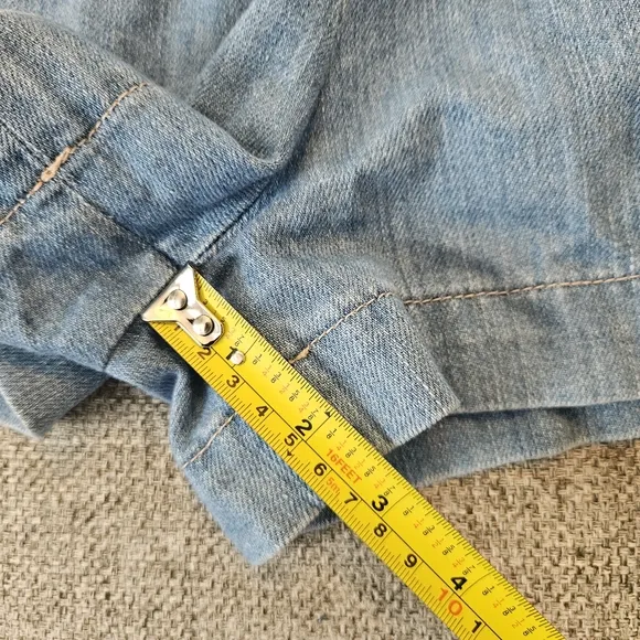 L'AGENCE Denim Hillary Paperbag Shorts Women's Size 29 Belted High Rise In MIST