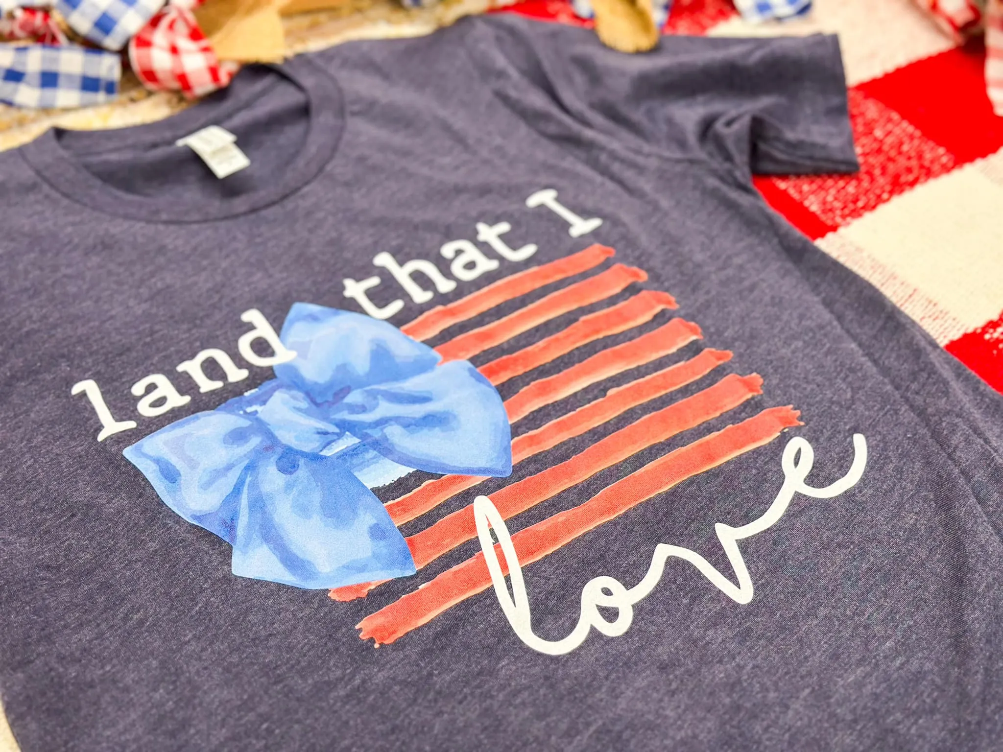 Land That I Love | Heather Navy | Short Sleeve