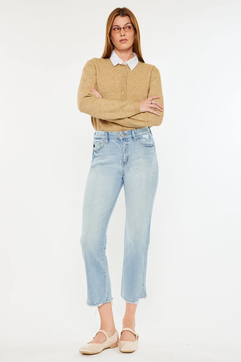 Lane High Rise Cropped Straight Leg  Jeans