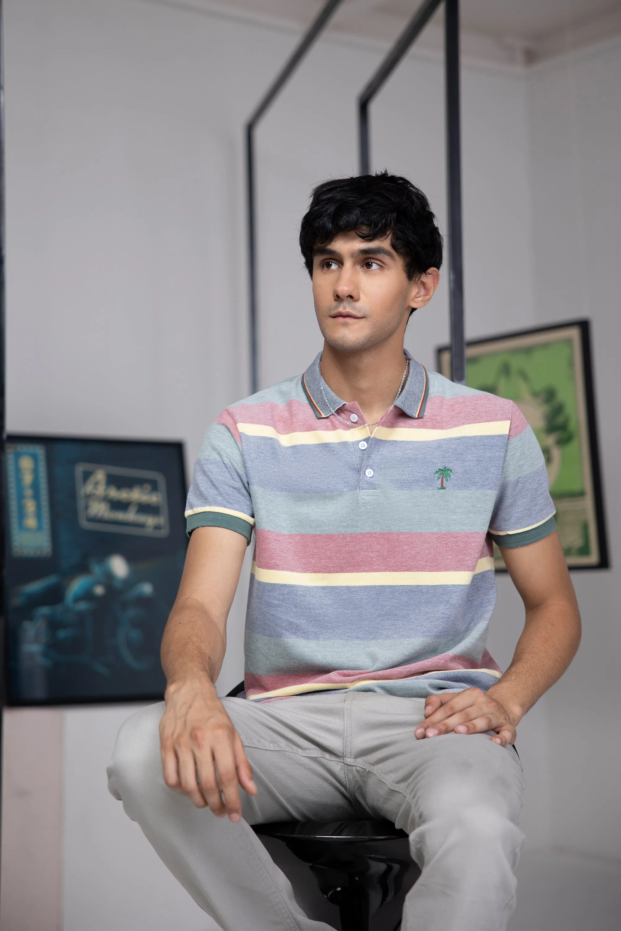 Lateral Striped Polo