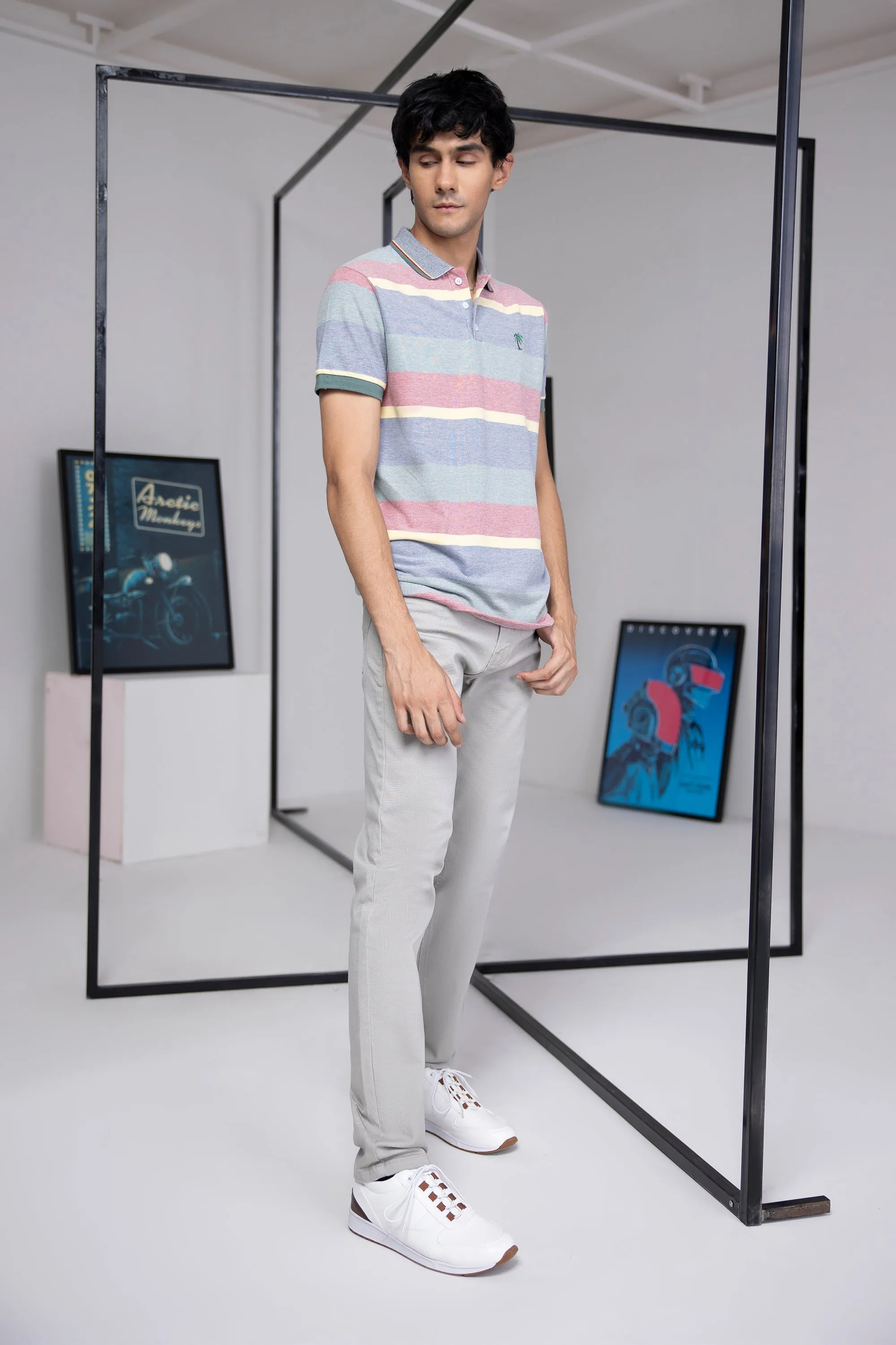 Lateral Striped Polo