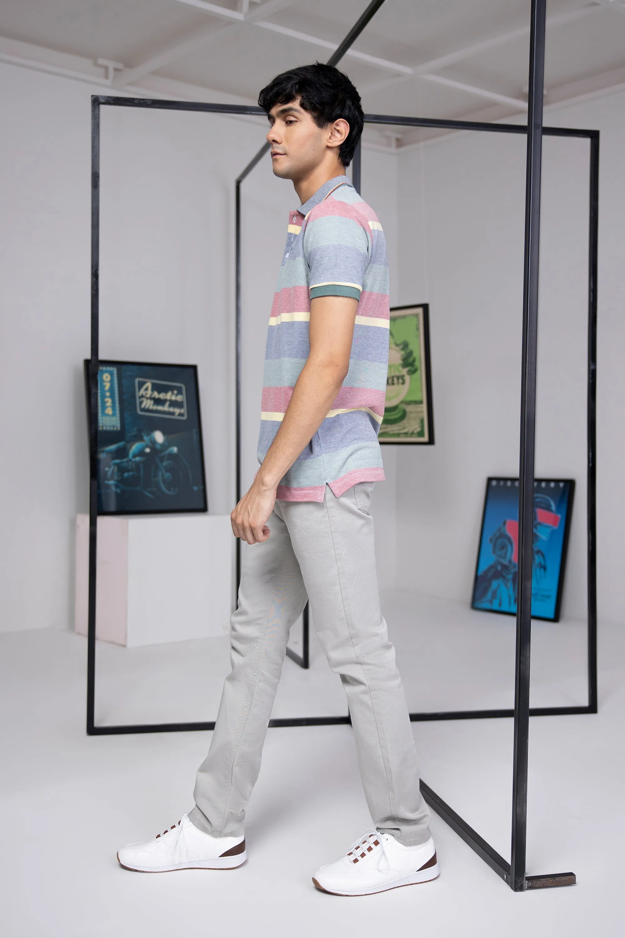 Lateral Striped Polo