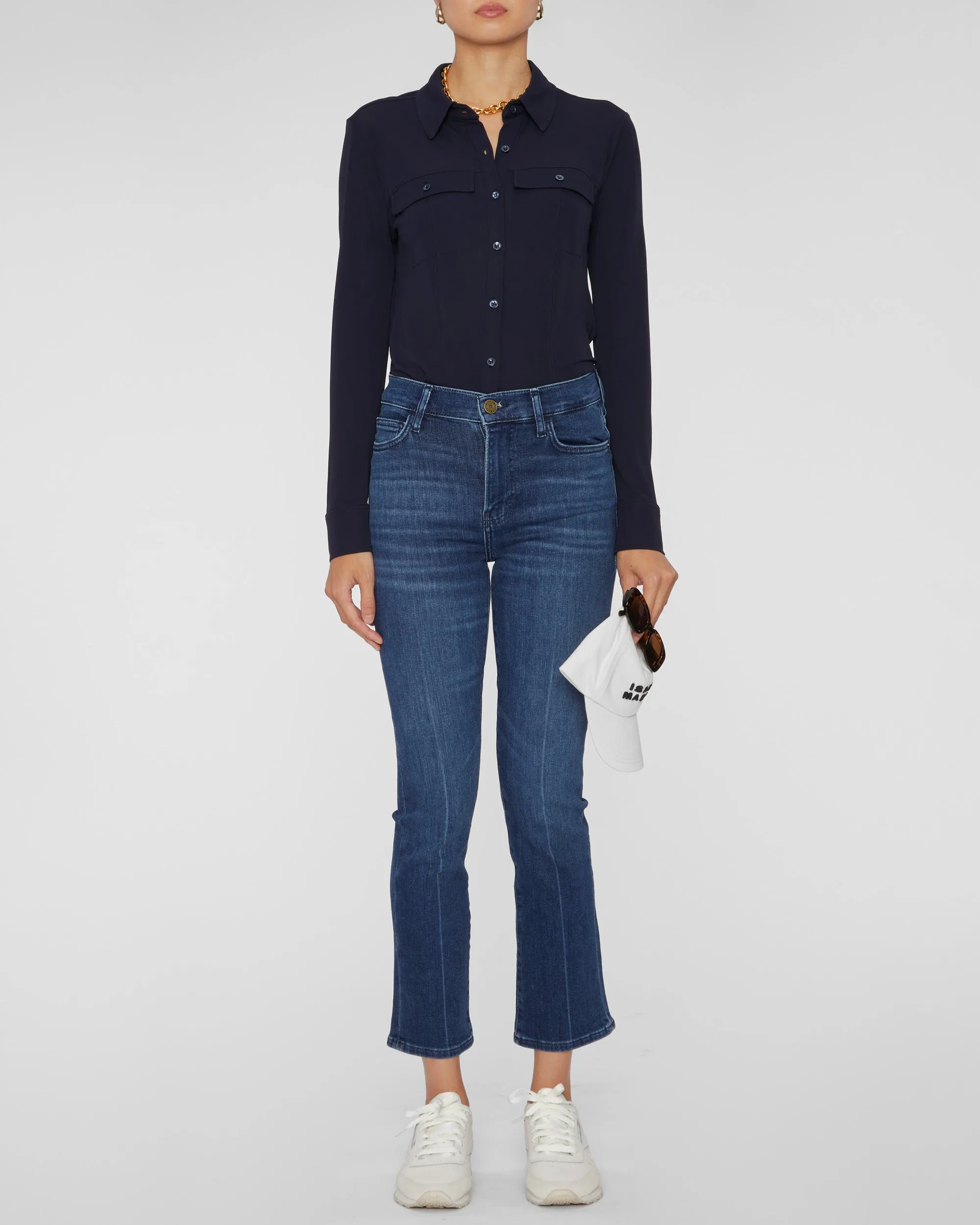 Le High Straight Leg Jeans in Calvin