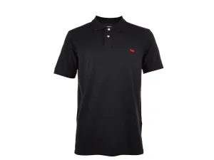 Levi's Mens Black Pique Knit Logo Embroidered Classic Polo Shirt Size Small