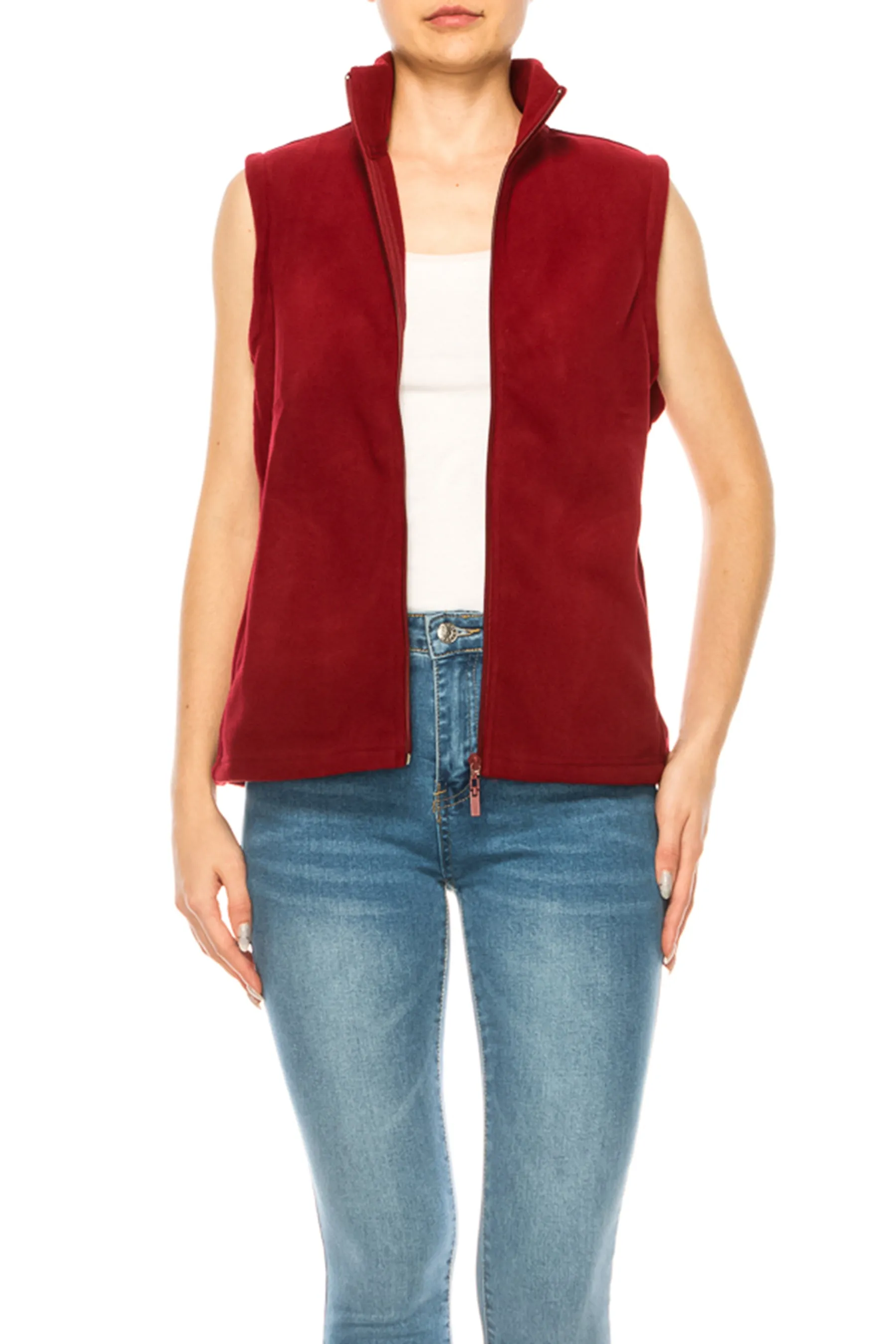 Lightweight Polar Fleece Vest with Zip Closure MOAZJLPF100C87 $9Each