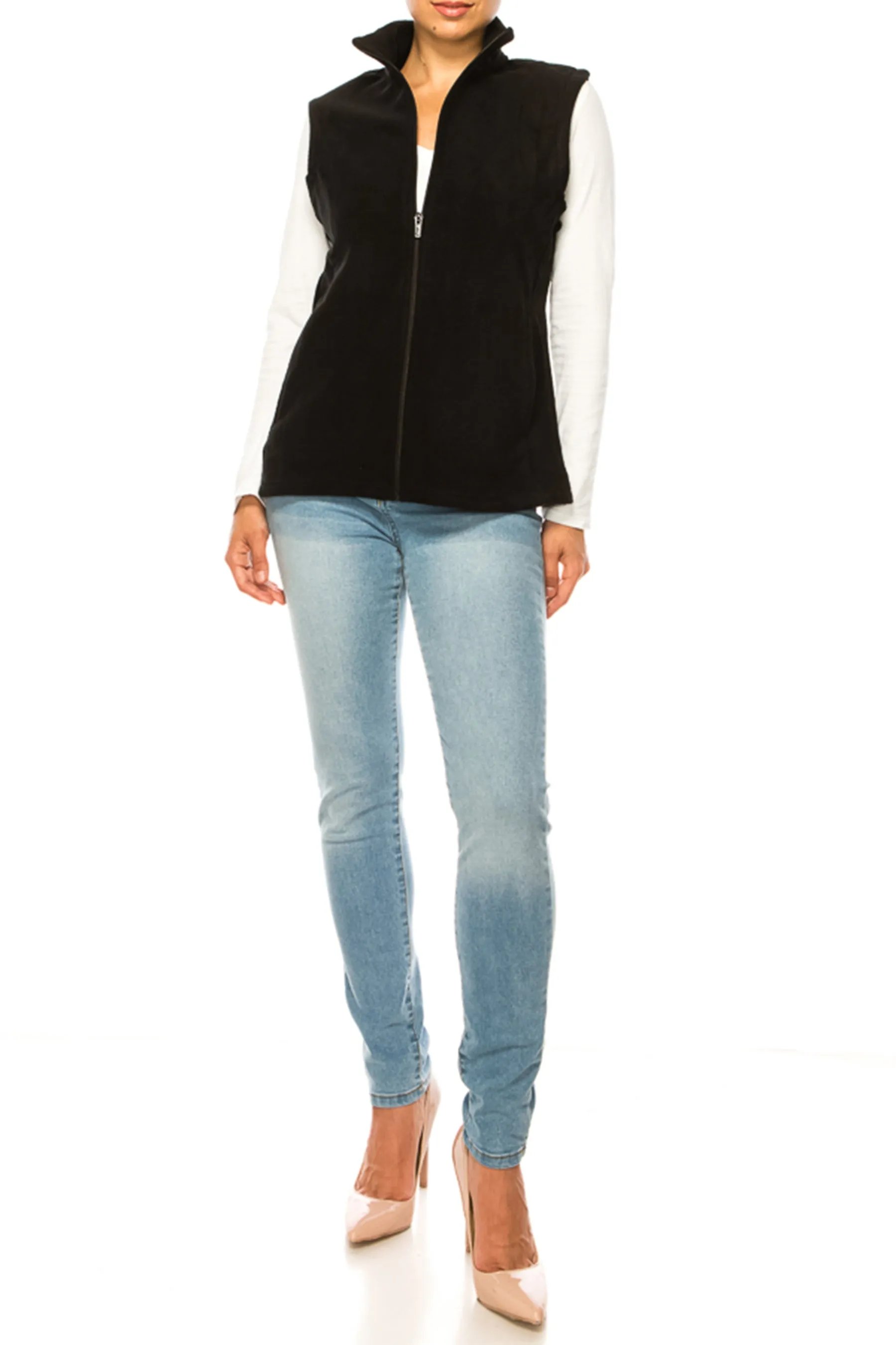Lightweight Polar Fleece Vest with Zip Closure MOAZJLPF100C87 $9Each