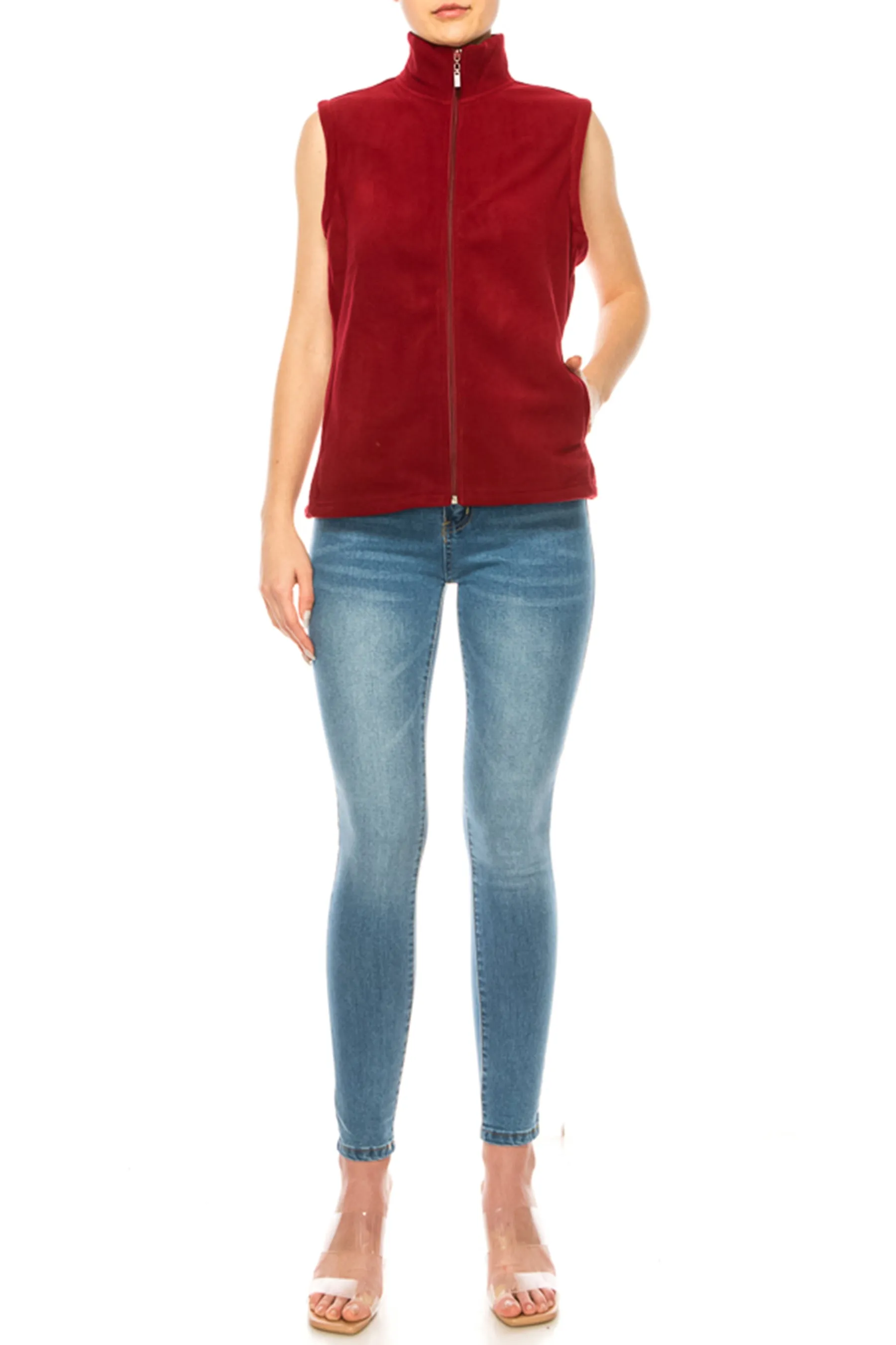 Lightweight Polar Fleece Vest with Zip Closure MOAZJLPF100C87 $9Each