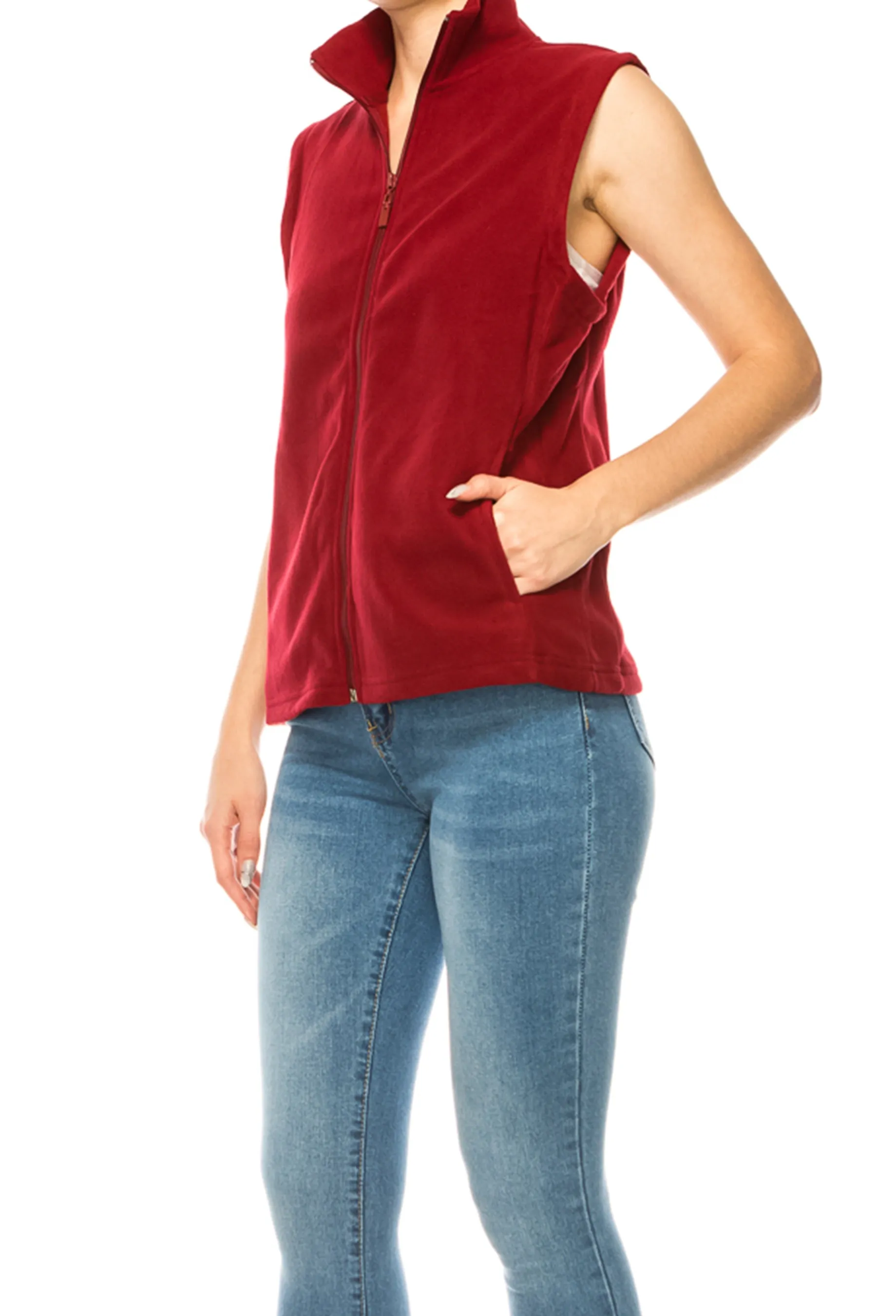 Lightweight Polar Fleece Vest with Zip Closure MOAZJLPF100C87 $9Each