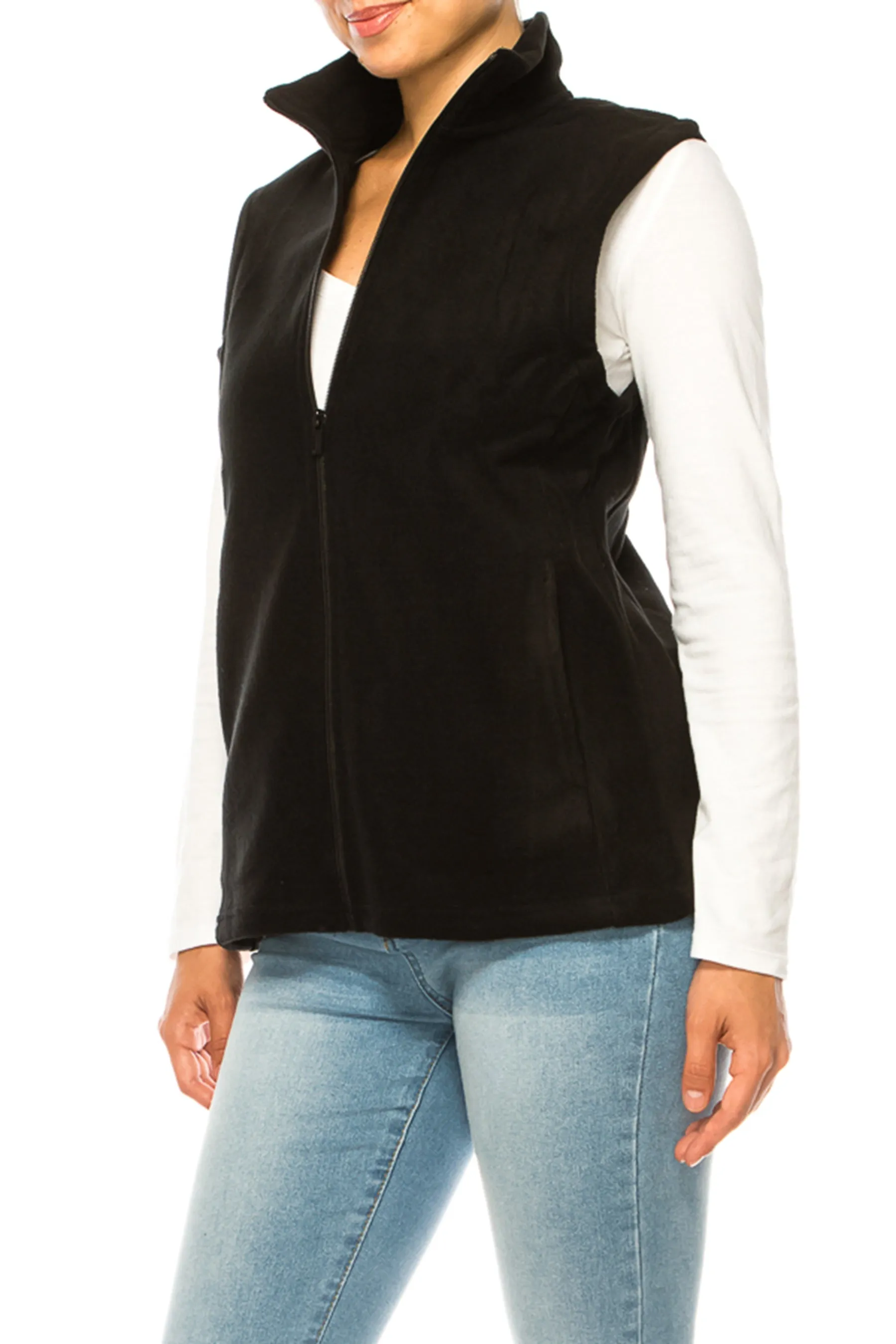 Lightweight Polar Fleece Vest with Zip Closure MOAZJLPF100C87 $9Each