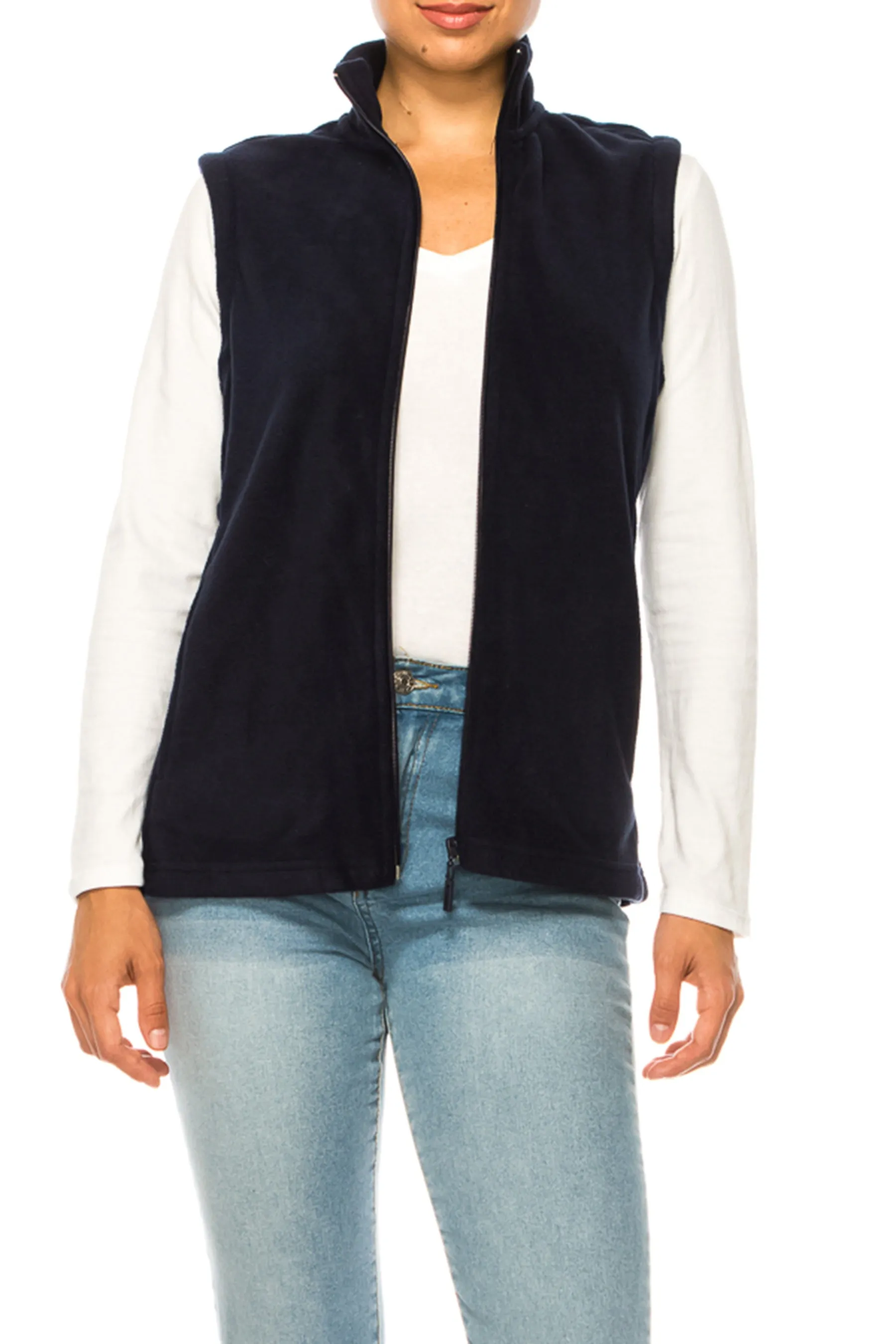 Lightweight Polar Fleece Vest with Zip Closure MOAZJLPF100C87 $9Each