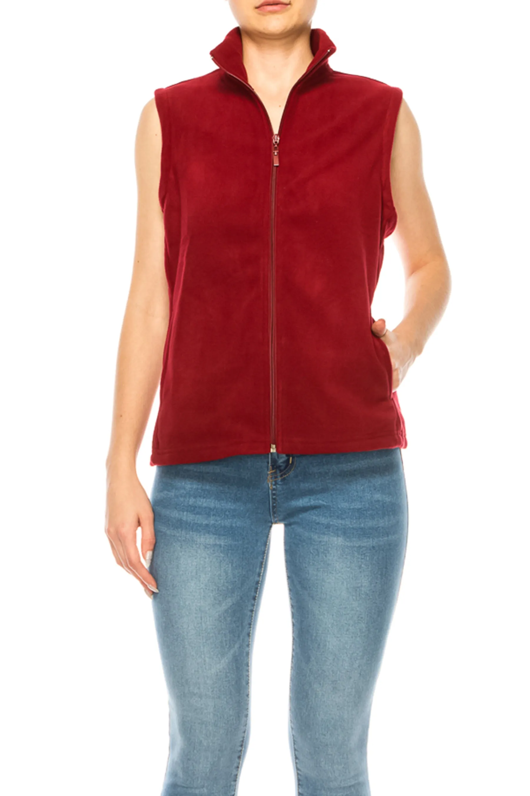 Lightweight Polar Fleece Vest with Zip Closure MOAZJLPF100C87 $9Each