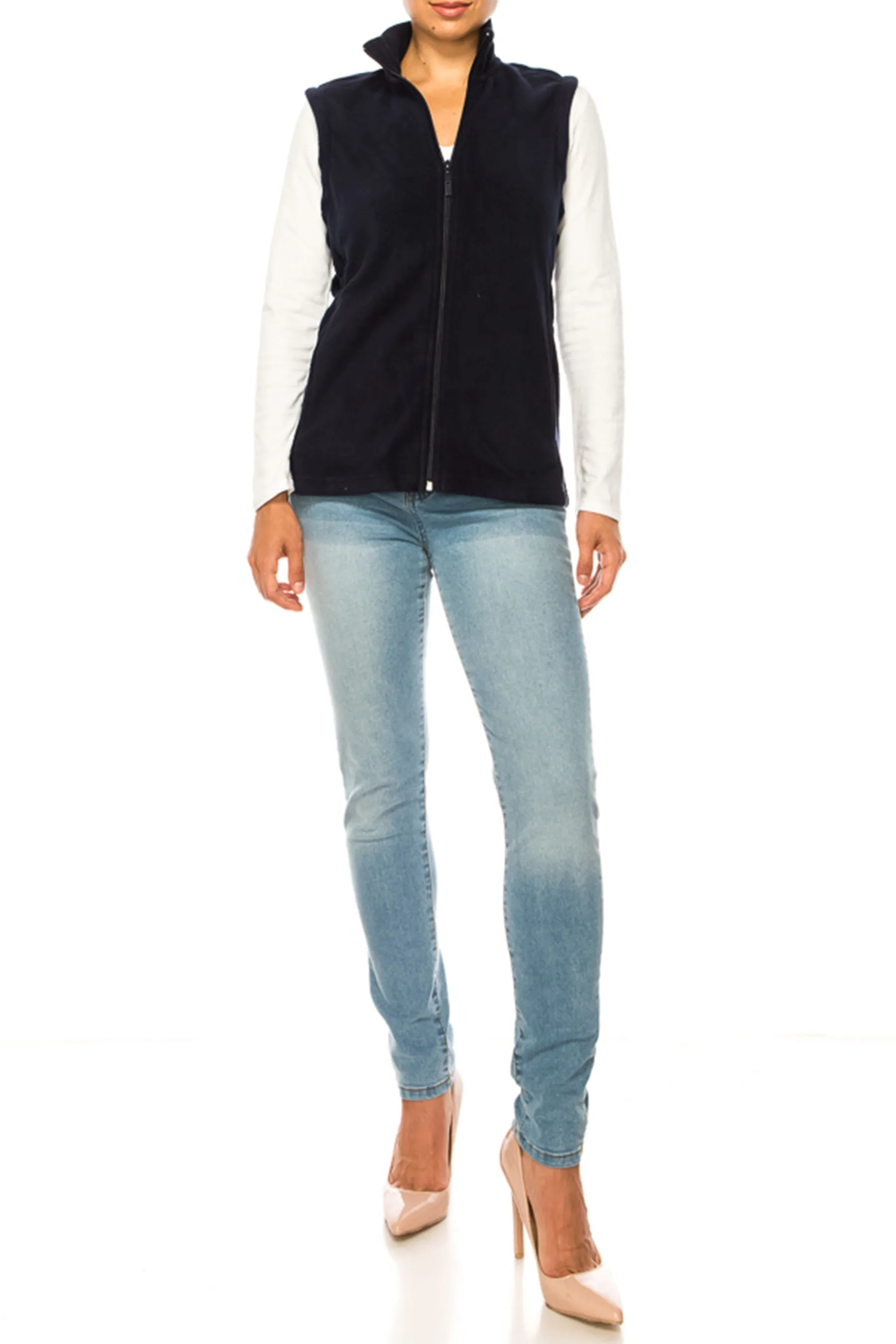 Lightweight Polar Fleece Vest with Zip Closure MOAZJLPF100C87 $9Each