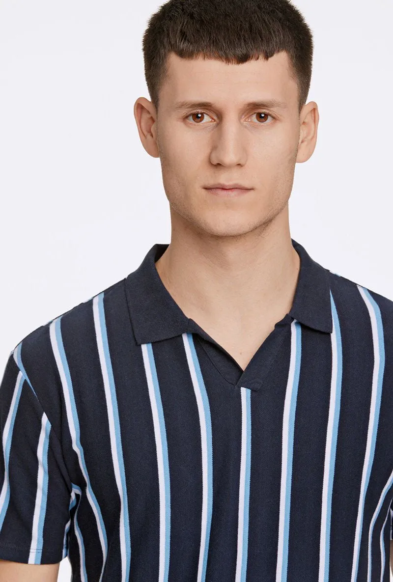 LINDBERGH STRIPED PIQUE POLO SHIRT